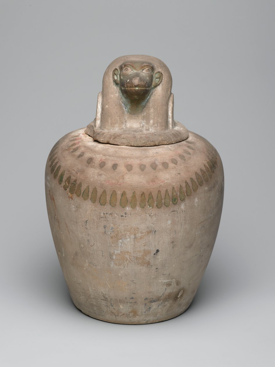 Canopic jar (kalkkikivi) tekijältä New Kingdom Egyptian