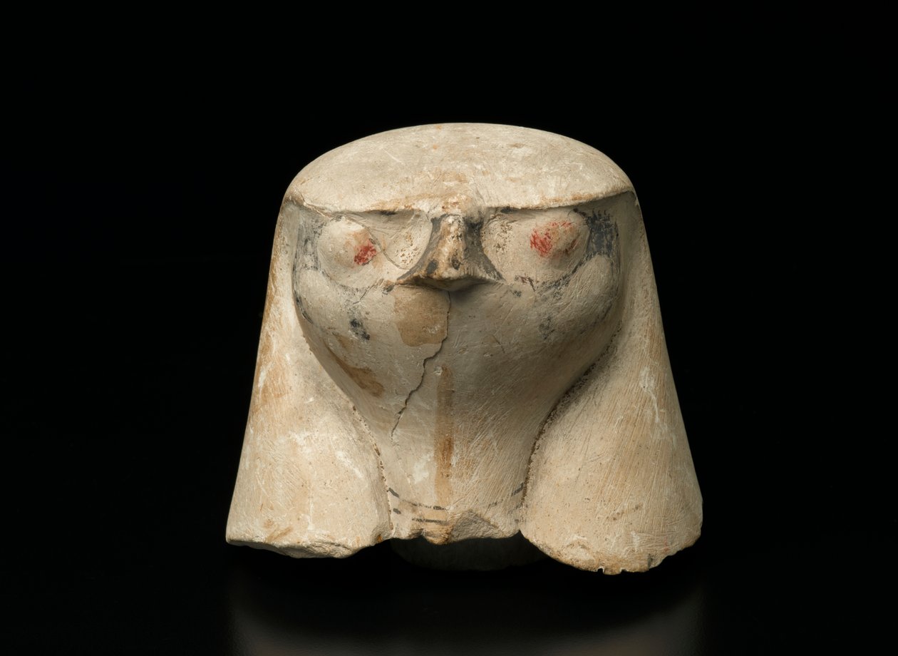 Haukkapäällinen katospurkin kansi, 19.-20. dynastia (kalkkikivi) Canopic jar (kalkkikivi) tekijältä New Kingdom Egyptian