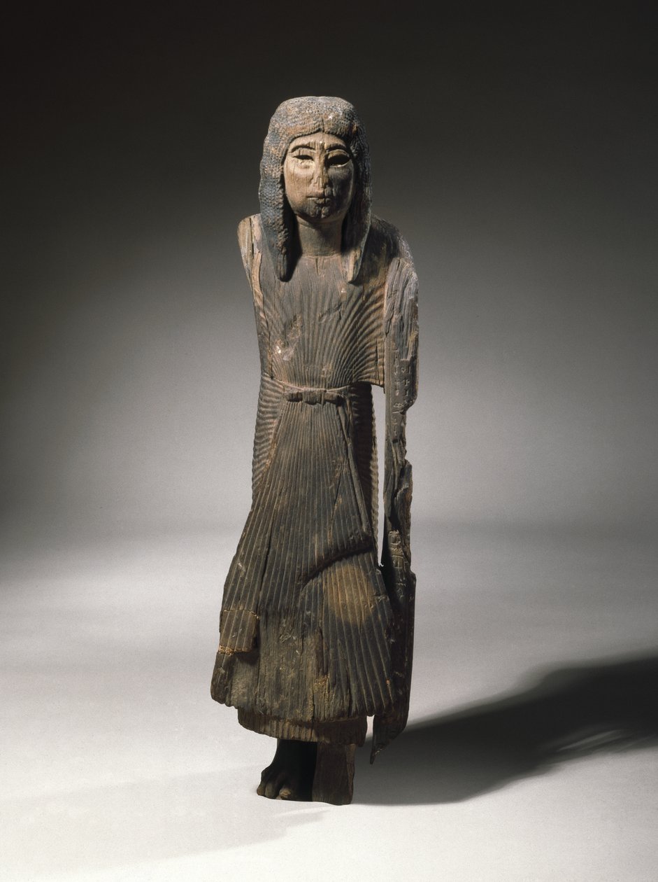 Si-Esetin seisova patsas, noin 1279-1203 eKr. (puu) tekijältä New Kingdom Egyptian