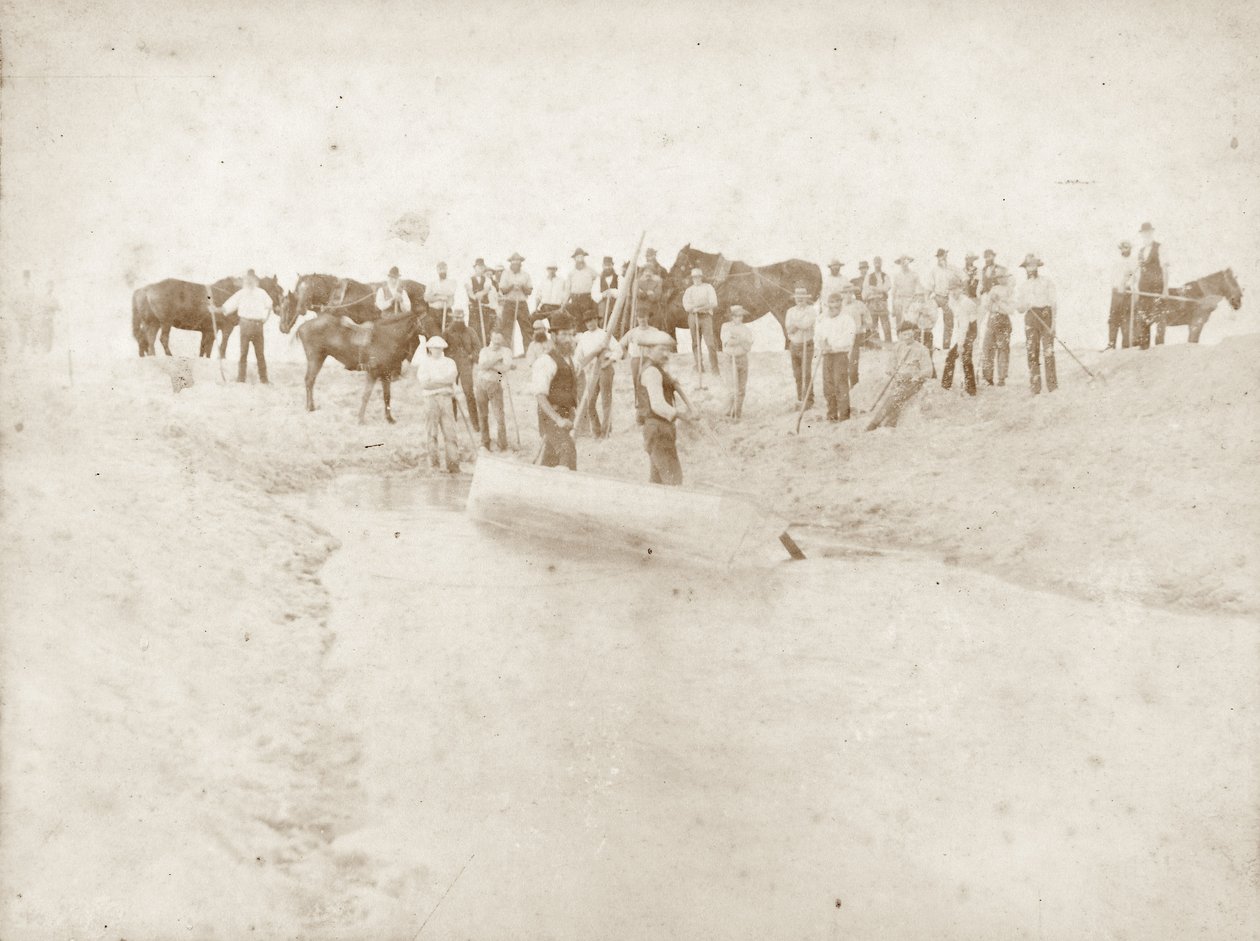 Waipu Rivermouthin avautuminen 1880-luvun lopulla (seepiakuva) tekijältä New Zealander Photographer