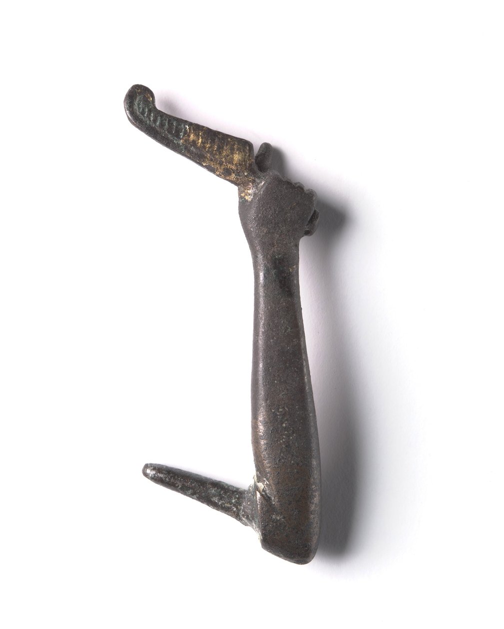 Pronssivuori "Shawabty Bundlesta": käsivarsi höyhenellä, 18.–19. dynastia, n. 1336-1256 eaa. tekijältä New Kingdom Egyptian