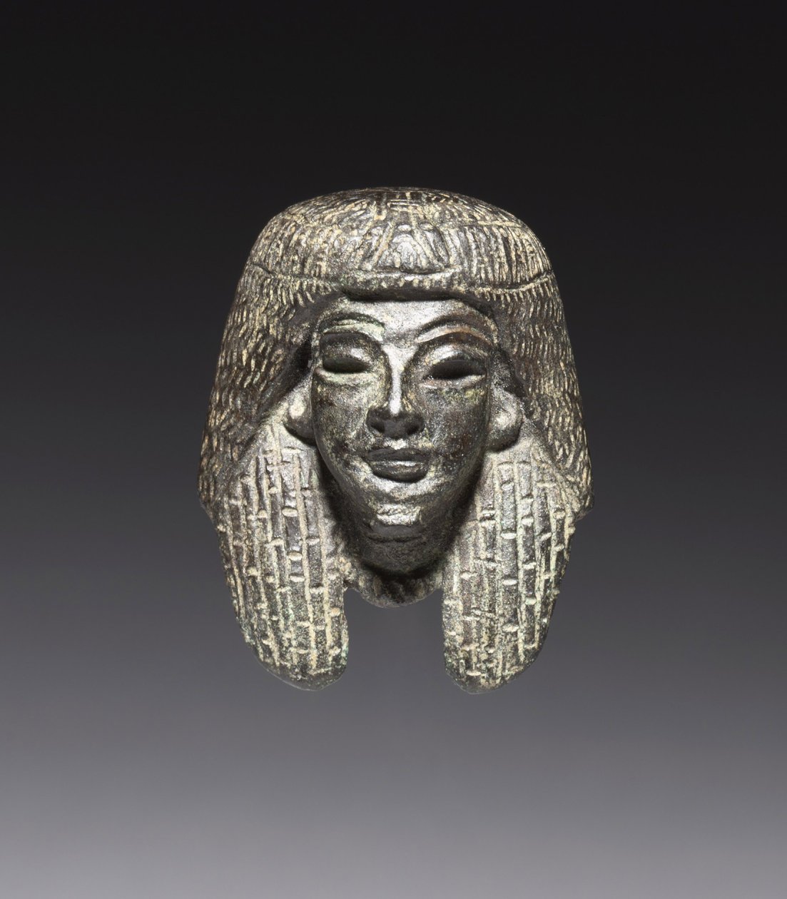 Pronssinen teline "Shawabty Bundlesta": pää, 18. lopusta 19. dynastian alkuun, n. 1336-1256 eaa. tekijältä New Kingdom Egyptian