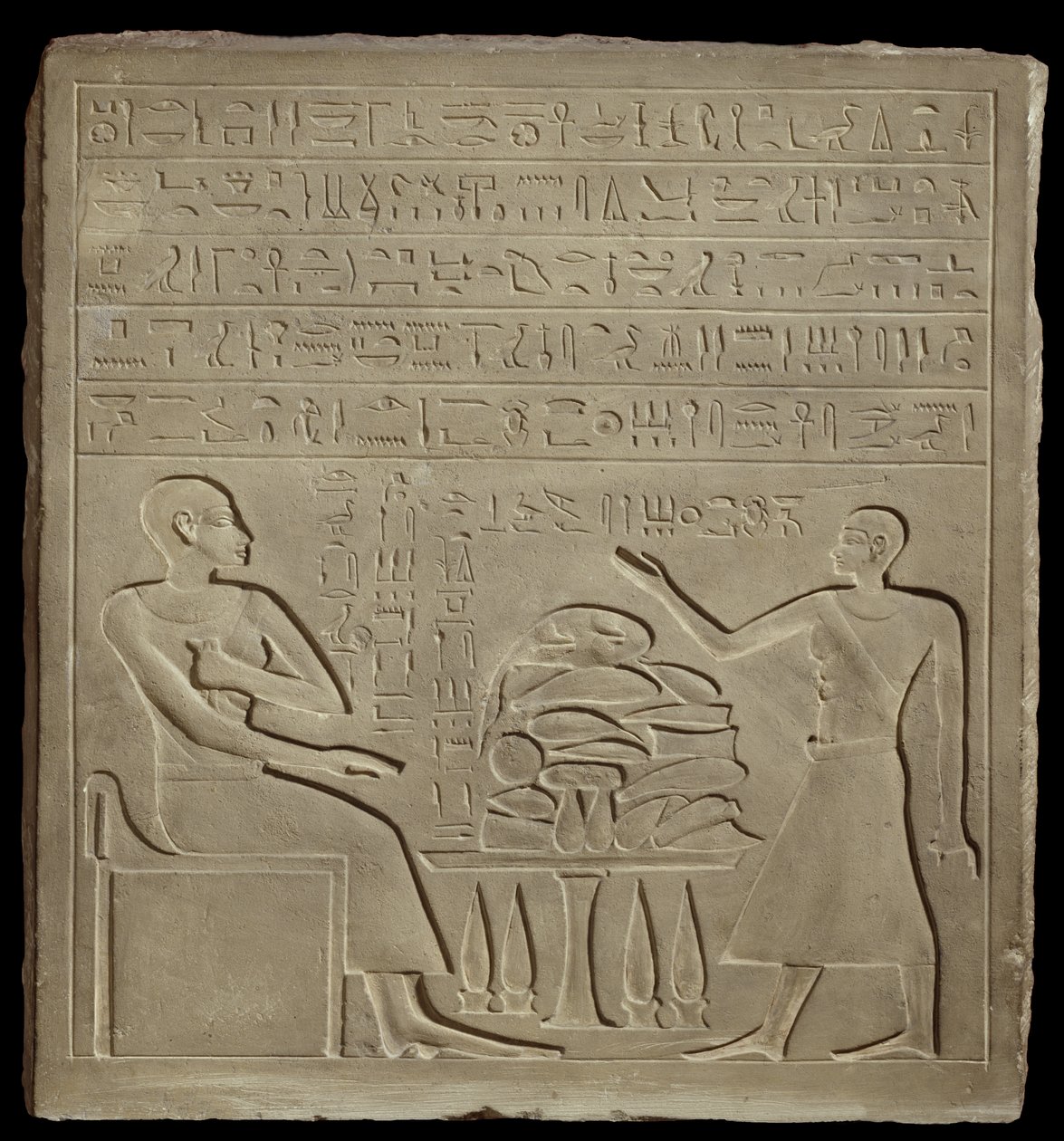 Stela of Imeny (kalkkikivi) tekijältä New Kingdom Egyptian