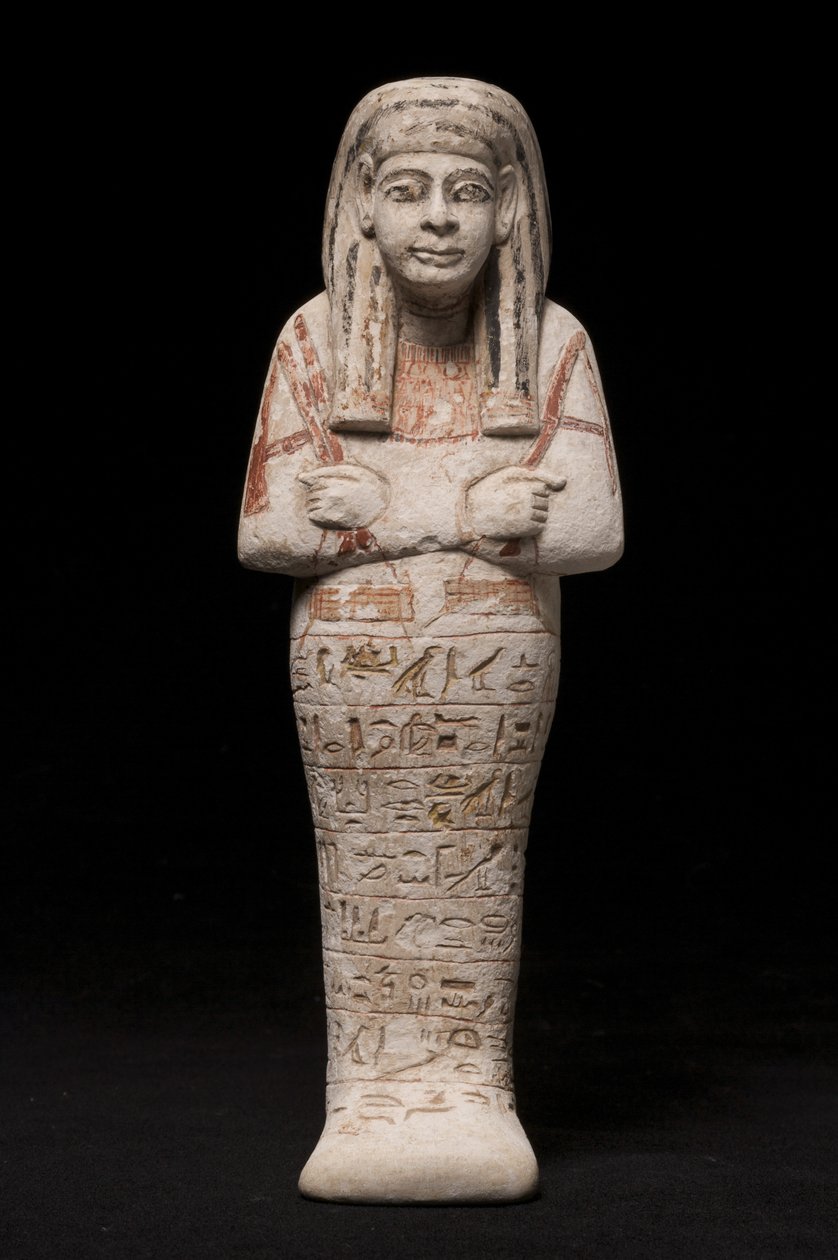 Ushabti naiselle nimeltä Wia, Ramesside-kausi (kalkkikivi) tekijältä New Kingdom Egyptian