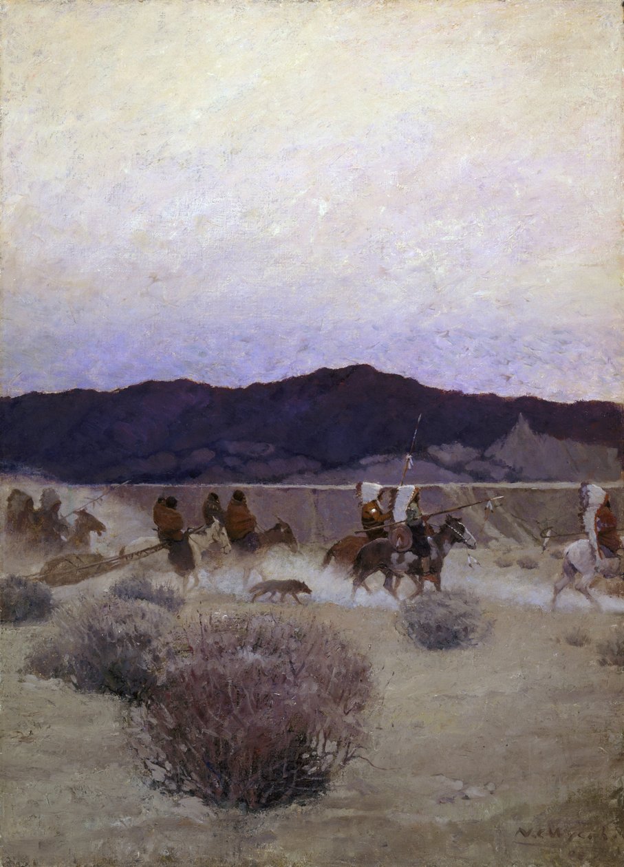 Muuttoleiri, 1908 tekijältä Newell Convers Wyeth