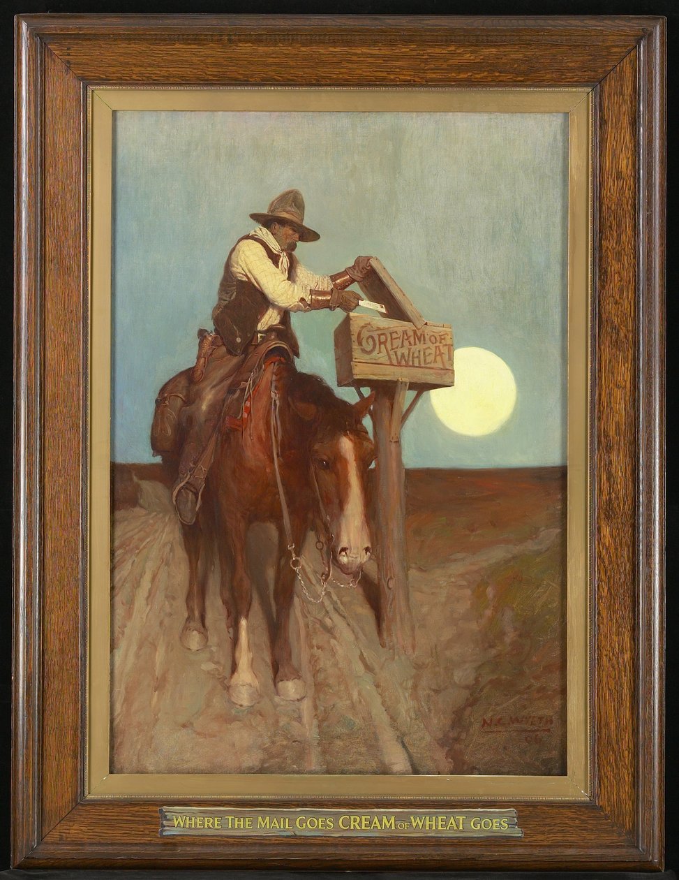 Rural Delivery (Where the Mail Goes, "Cream of Wheat" Goes), 1906 tekijältä Newell Convers Wyeth