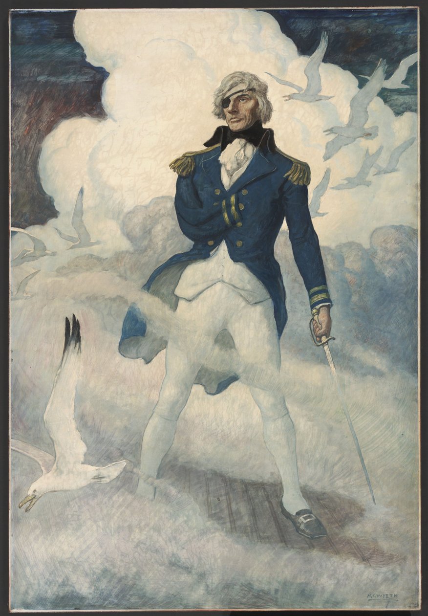The Admirals Ghost, n. 1939 (öljy renessanssipaneelissa) tekijältä Newell Convers Wyeth