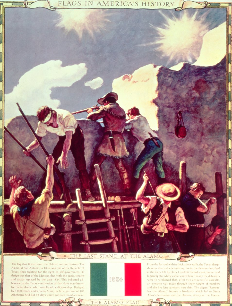 Viimeinen tilaisuus Alamossa, 6. maaliskuuta 1836 _ tekijältä Newell Convers Wyeth