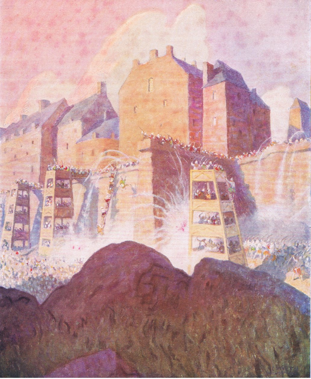 Stirlingin linnan taistelu, Charles Schribnerin Sonsin julkaisemasta The Scottish Chiefsistä, 1930 tekijältä Newell Convers Wyeth