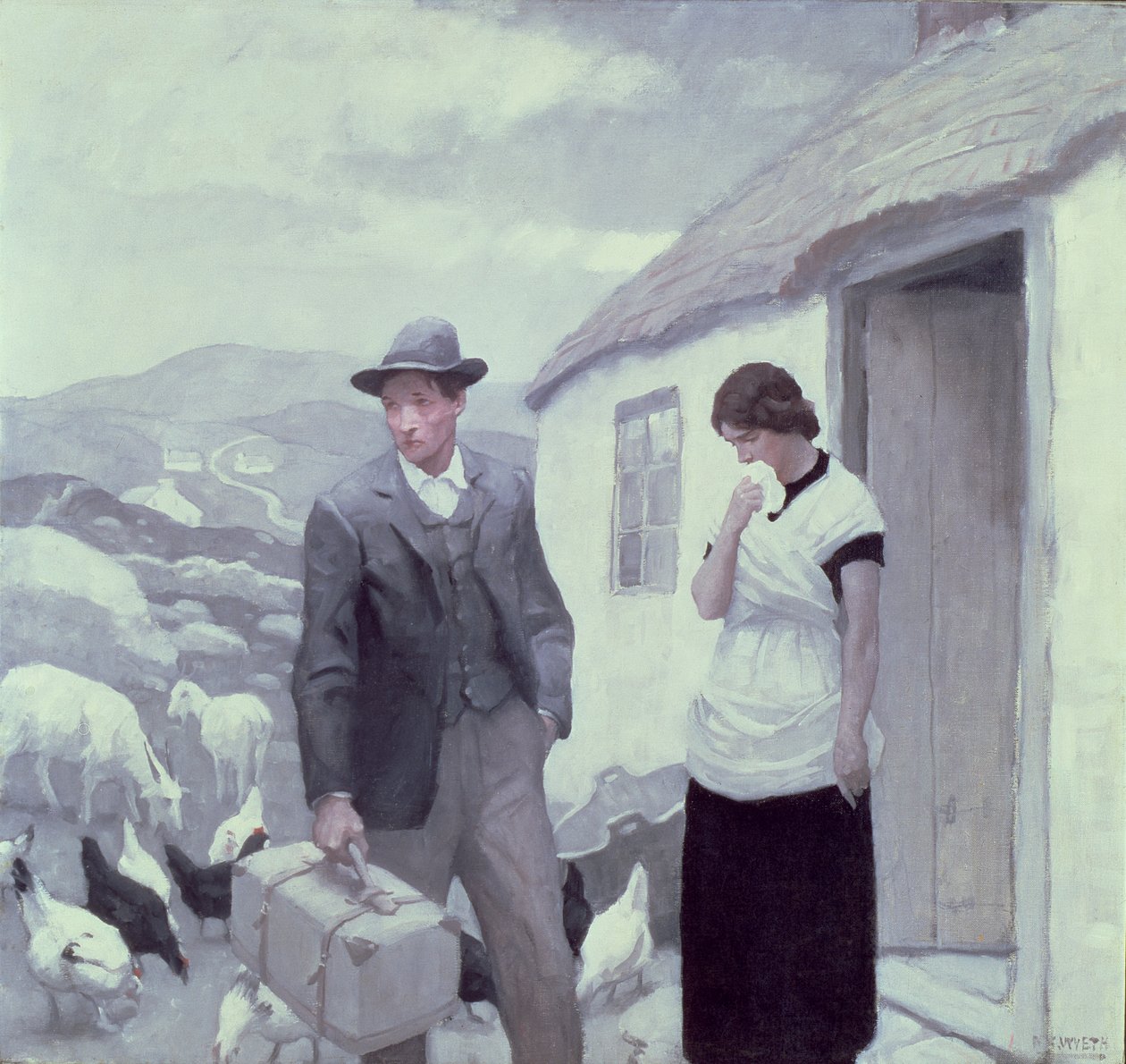 Isänsä poika (öljy kankaalle) tekijältä Newell Convers Wyeth