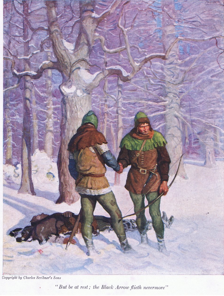 Mutta lepää, musta nuoli ei lennä enää, 1916 tekijältä Newell Convers Wyeth