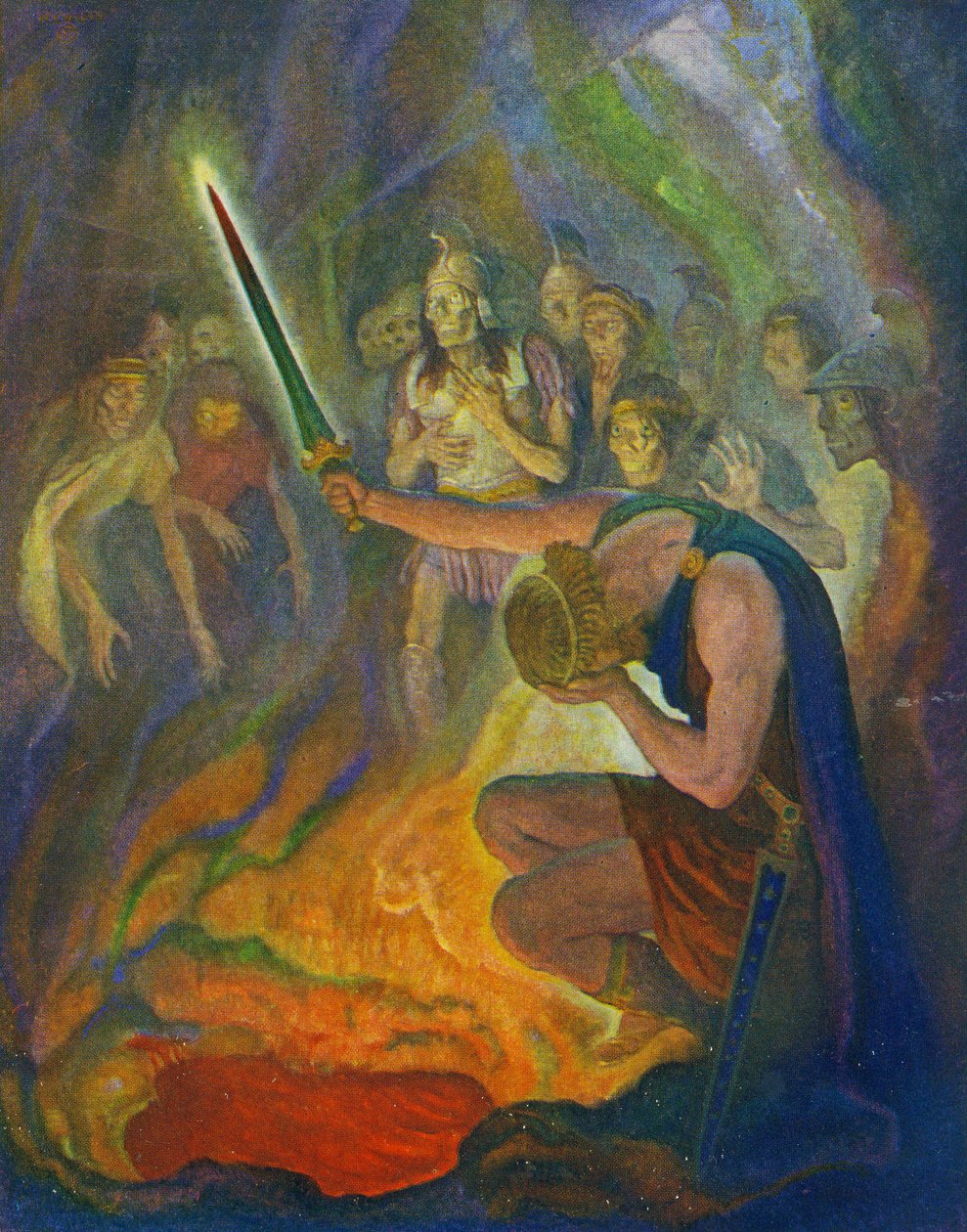 Odysseus kuolleiden maassa tekijältä Newell Convers Wyeth