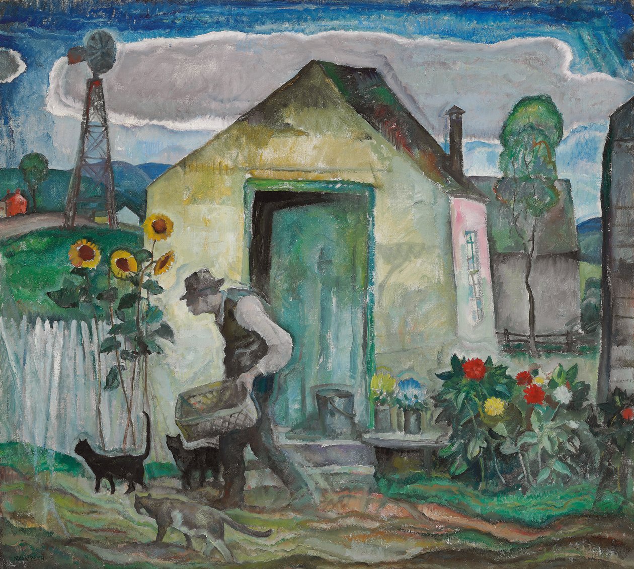 Vanha Albert, n. 1928 (öljy kankaalle) tekijältä Newell Convers Wyeth