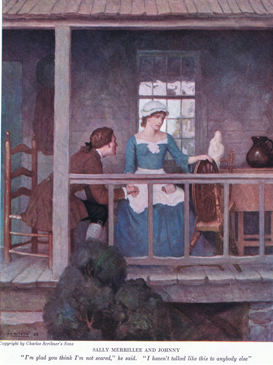 Sally Merrillee ja Johnny: Olen iloinen, että luulet, etten pelkää, hän sanoi. En ole puhunut näin kenellekään muulle, 1928. tekijältä Newell Convers Wyeth