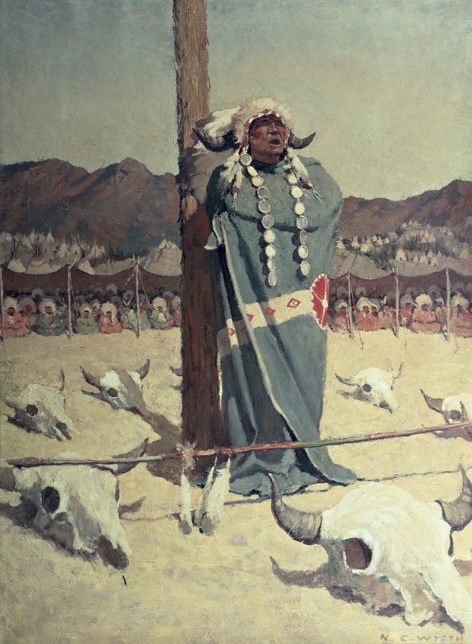 Vetoomus (öljy kankaalle) tekijältä Newell Convers Wyeth