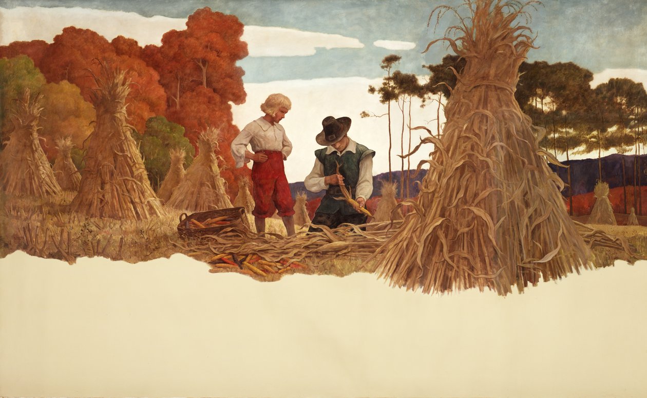 Puritan Corn Husker, 1941 tekijältä Newell Convers Wyeth