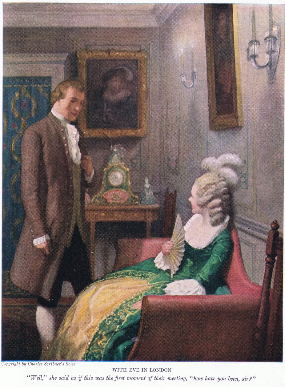 Even kanssa Lontoossa! No, hän sanoi ikään kuin se olisi ollut heidän tapaamisensa ensimmäinen hetki, kuinka sinulla on mennyt?, 1928 tekijältä Newell Convers Wyeth