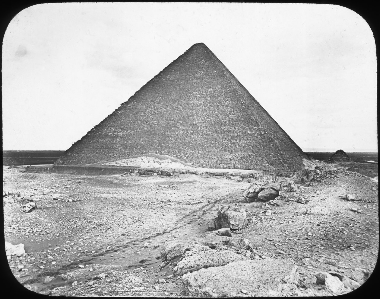 Khufu Cheopsin suuri pyramidi, Giza, Egypti, c1890 tekijältä Newton and Co