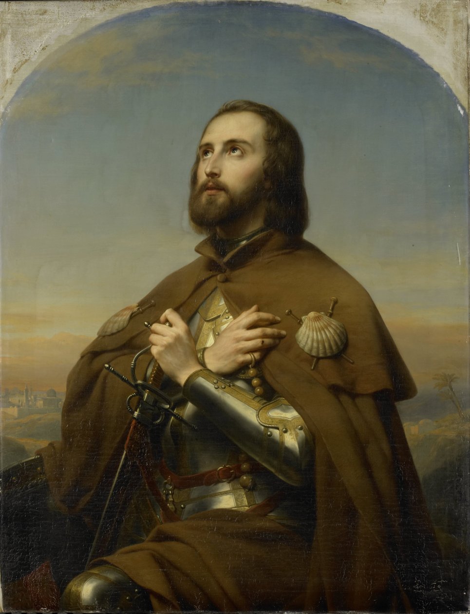 Eberhard (1445-1496), Würtenbergin herttua, pyhiinvaeltajana Pyhässä maassa tekijältä Nicaise de Keyser