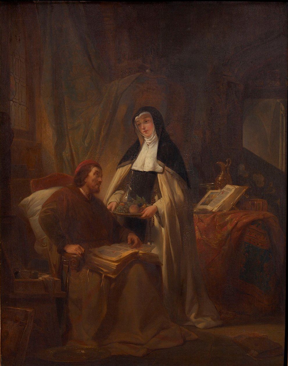 Hänen jäsenyytensä Sint-Janin sairaalassa Bruggessa, tekijältä Nicaise de Keyser
