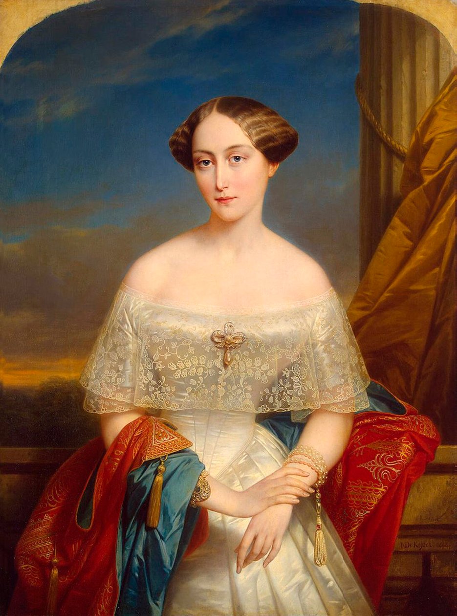 Venäjän suurherttuatar Olga Nikolaevnan muotokuva, 1822-1892, Württembergin kuningatar, 1848. tekijältä Nicaise de Keyser