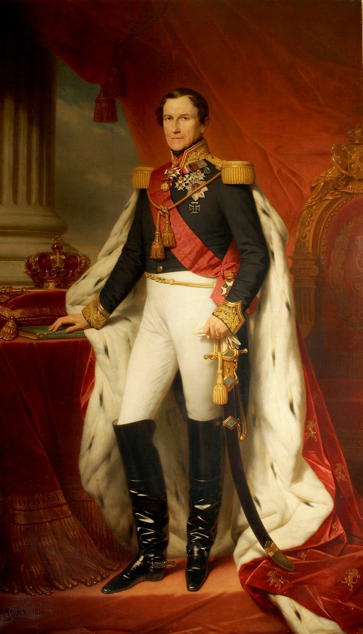 Muotokuva Leopold I:stä 1790-1865, Belgian kuningas, 1856. tekijältä Nicaise de Keyser
