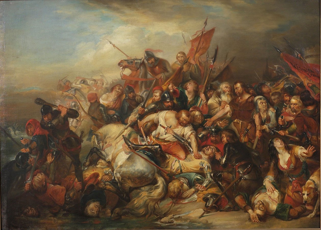Golden Spursin taistelu 11. heinäkuuta 1302. tekijältä Nicaise de Keyser