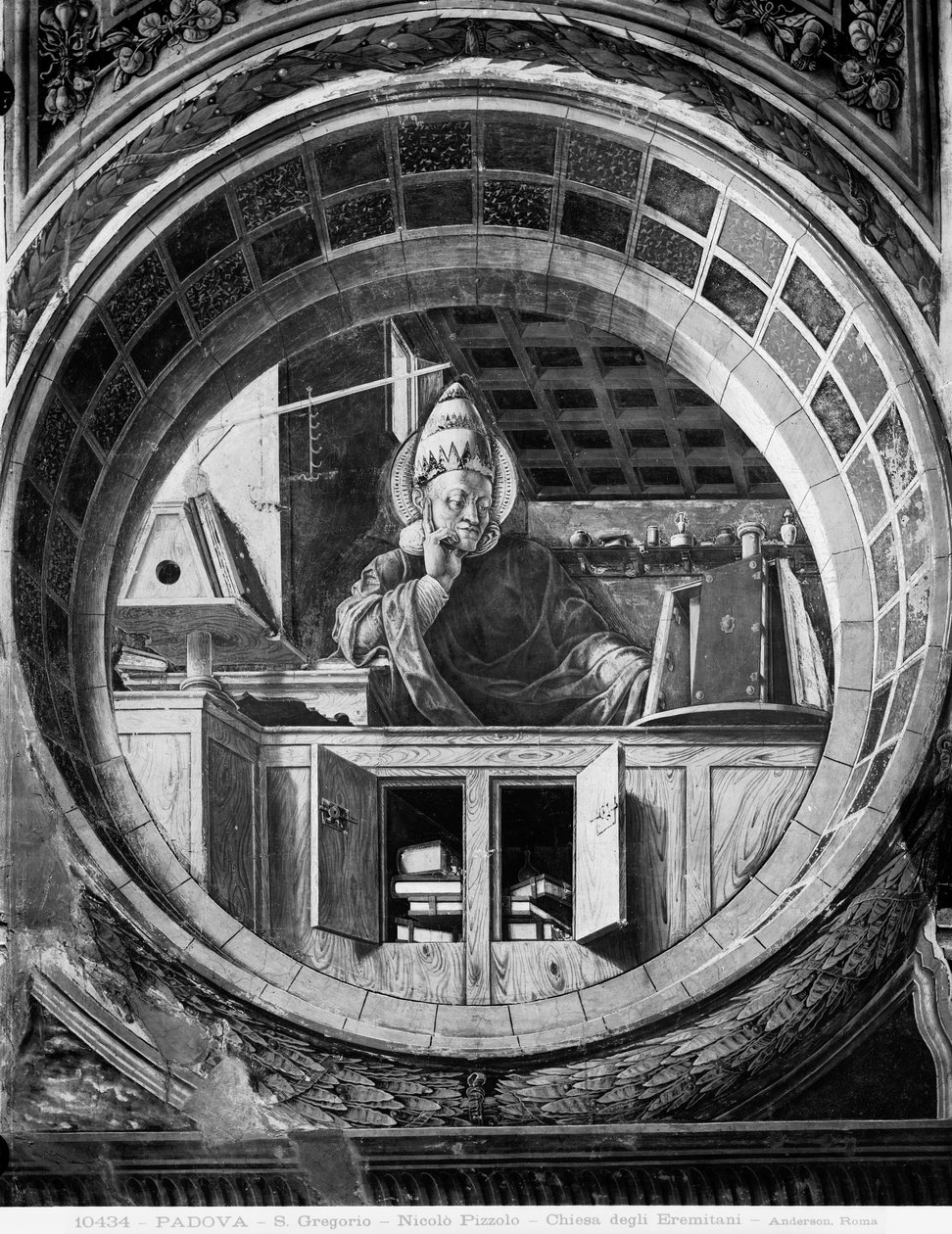 St. Gregory, n. 1450–1452 (fresko) tekijältä Niccolò Pizzolo