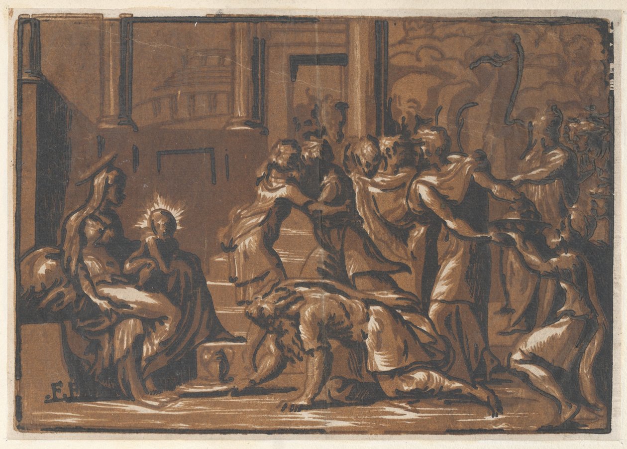 Maagien palvonta, 1540-50, 1540-50. tekijältä Niccolò Vicentino.