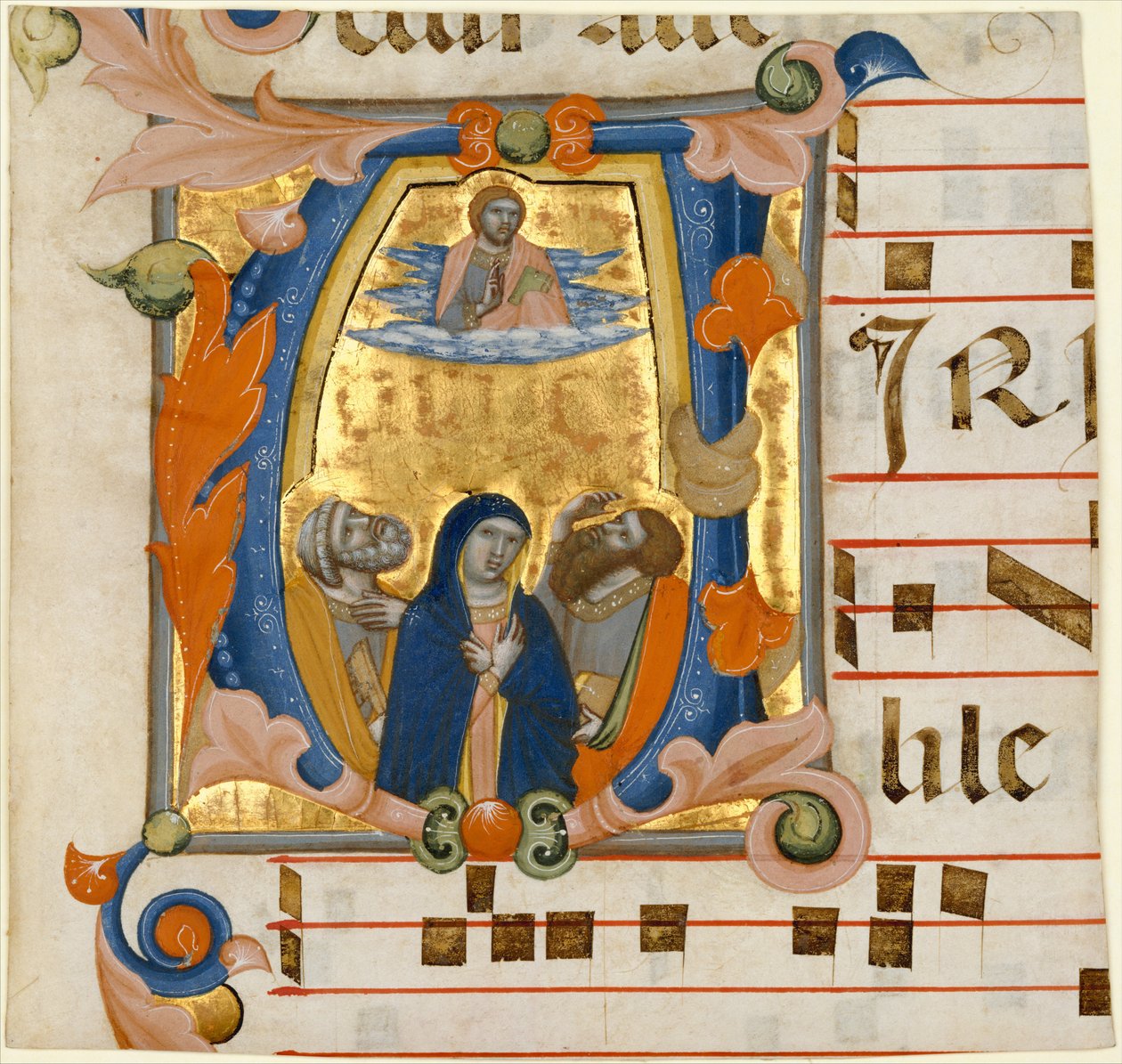 Ascension in Initial V, n. 1342-50. tekijältä Niccolò di ser Sozzo