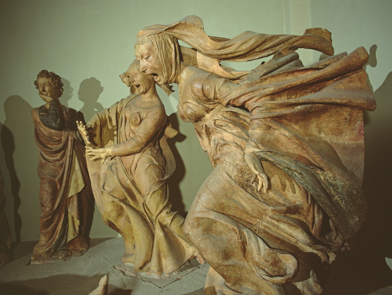 Neitsyt Maria, valituslaulusta (terrakotta) tekijältä Niccolo dell Arca
