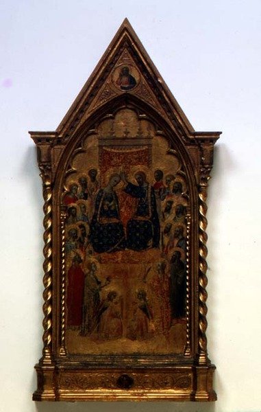 Neitsyen kruunaus (tempera paneelissa) tekijältä Niccolo di Tommaso