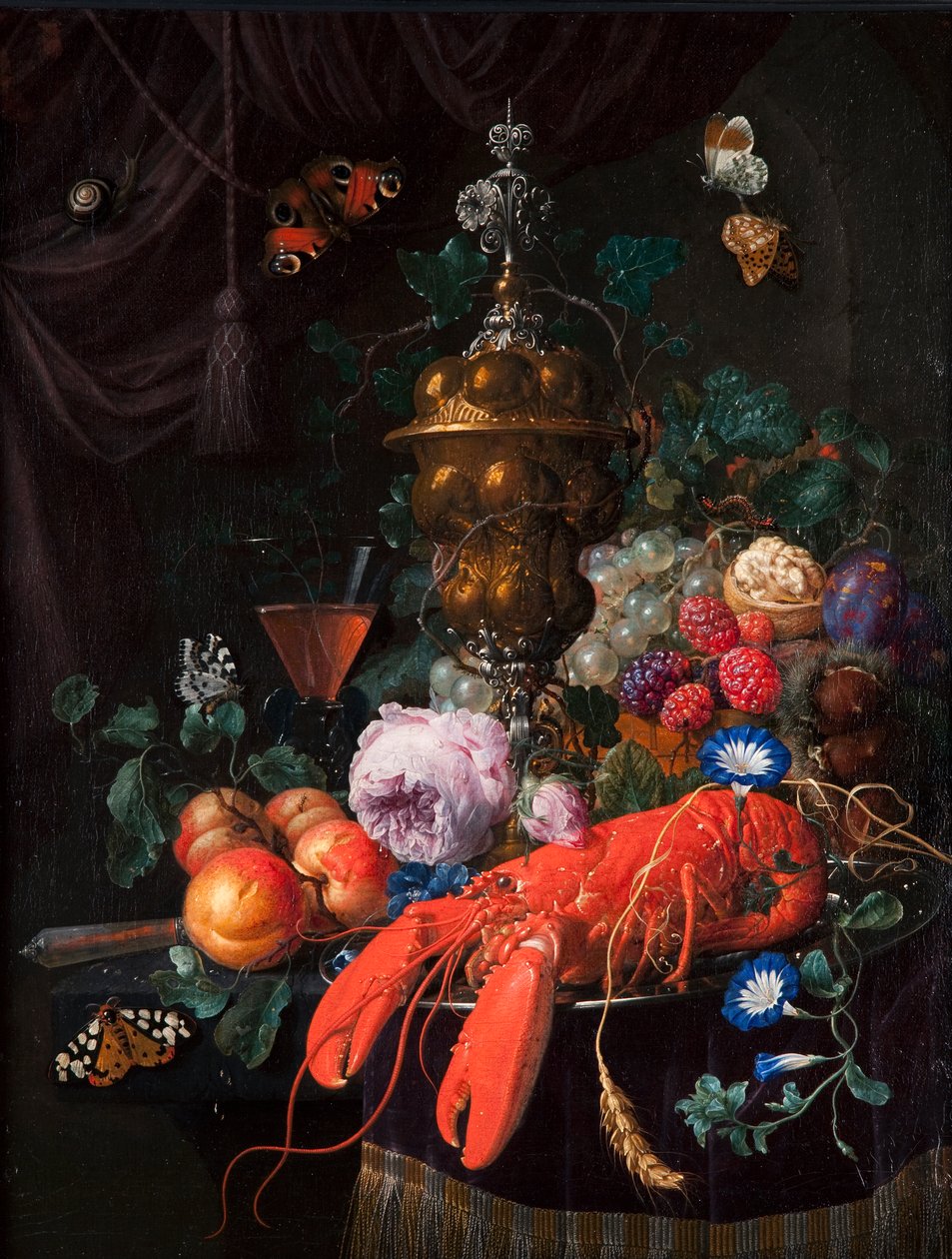 Asetelma hummerin kanssa, 1678 tekijältä Nicholaes van Verendael