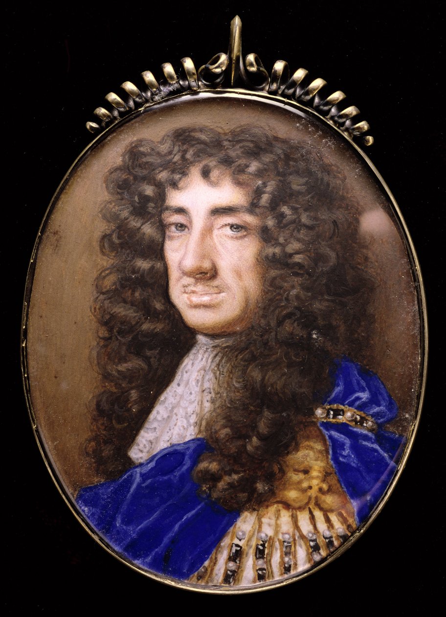 Nro 3834 Englannin kuningas Kaarle II (1630-85), n. 1675 tekijältä Nicholas Dixon