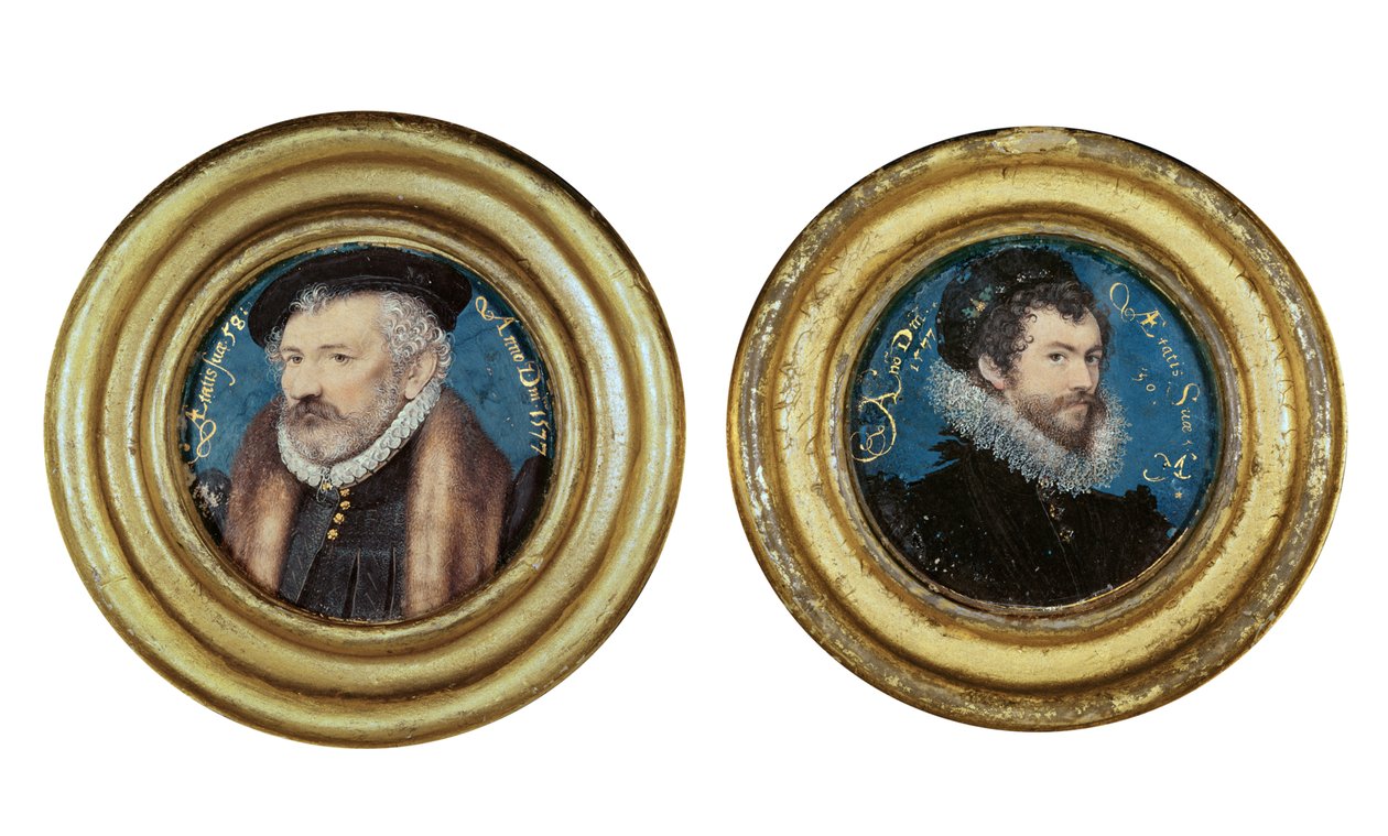 Huonekalut ja erilaiset esineet 1100- ja 1300-luvuilta tekijältä Nicholas Hilliard