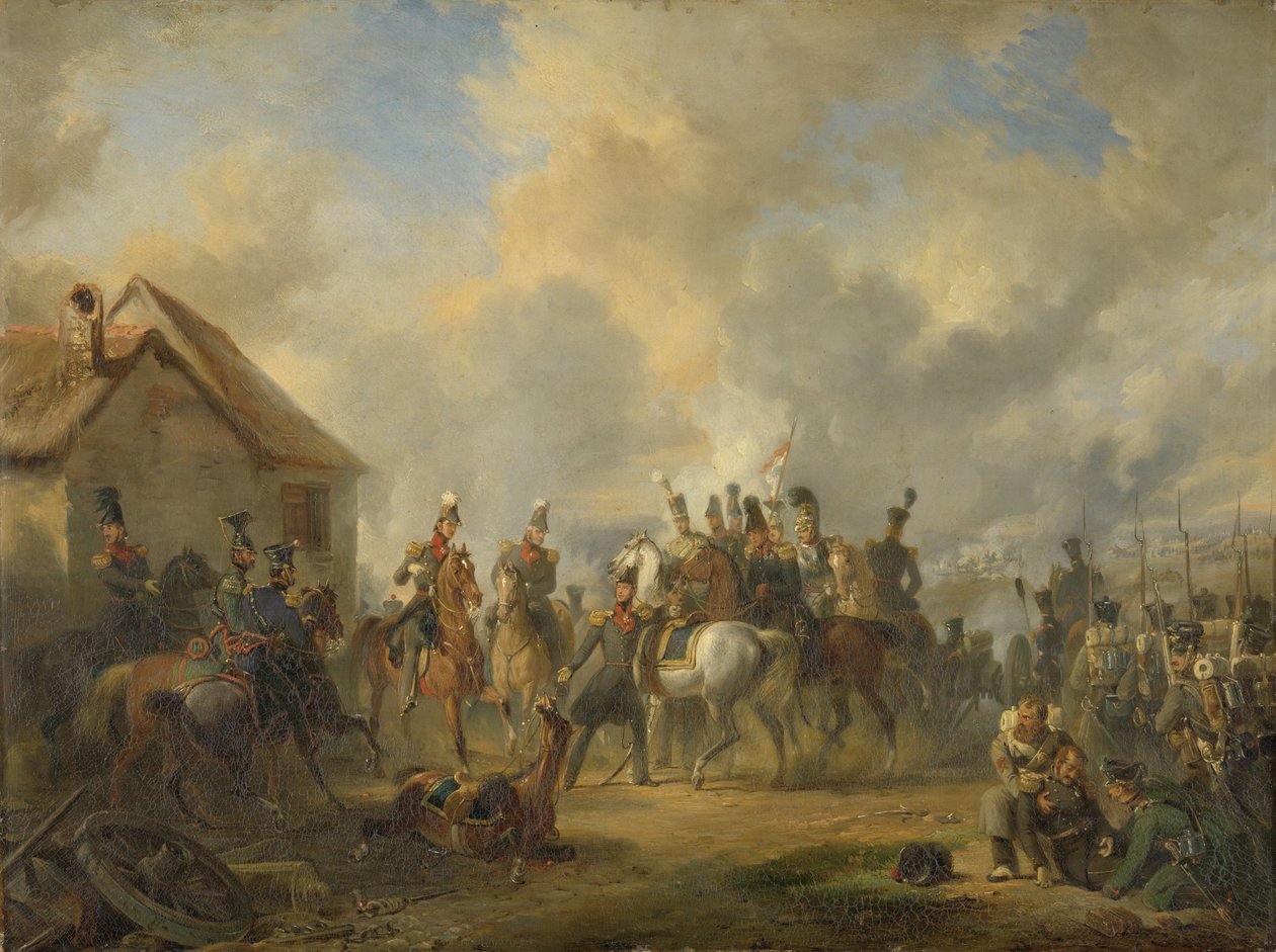 Bautersemin taistelu kymmenen päivän kampanjan aikana, 1833 tekijältä Nicholas Pieneman