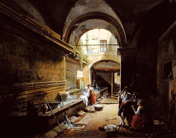 The Friary Wash House (öljy kankaalle) (katso pari numerosta 228124) tekijältä Nicholas Ambroise Chatelin