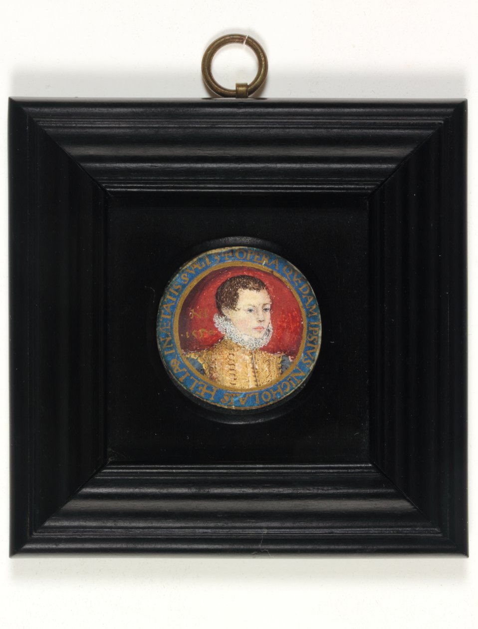 Taiteilijan oletettu omakuva, 13-vuotias, n. 1560 (akvarelli velumilla) tekijältä Nicholas (attr.to) Hilliard