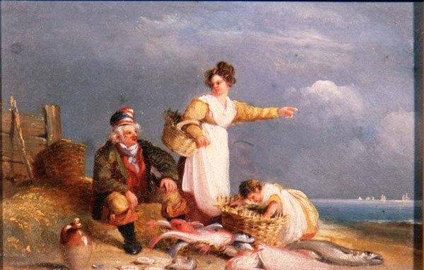 Kalastajat saaliin kanssa tekijältä Nicholas Condy