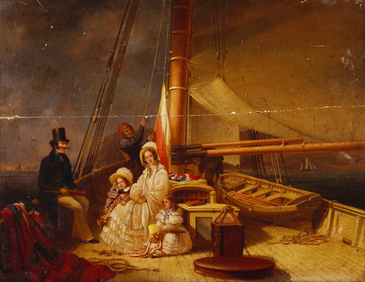 Yacht "Guernsey" omistajansa ja hänen perheensä ja miehistönsä kanssa kyytiin tekijältä Nicholas Condy