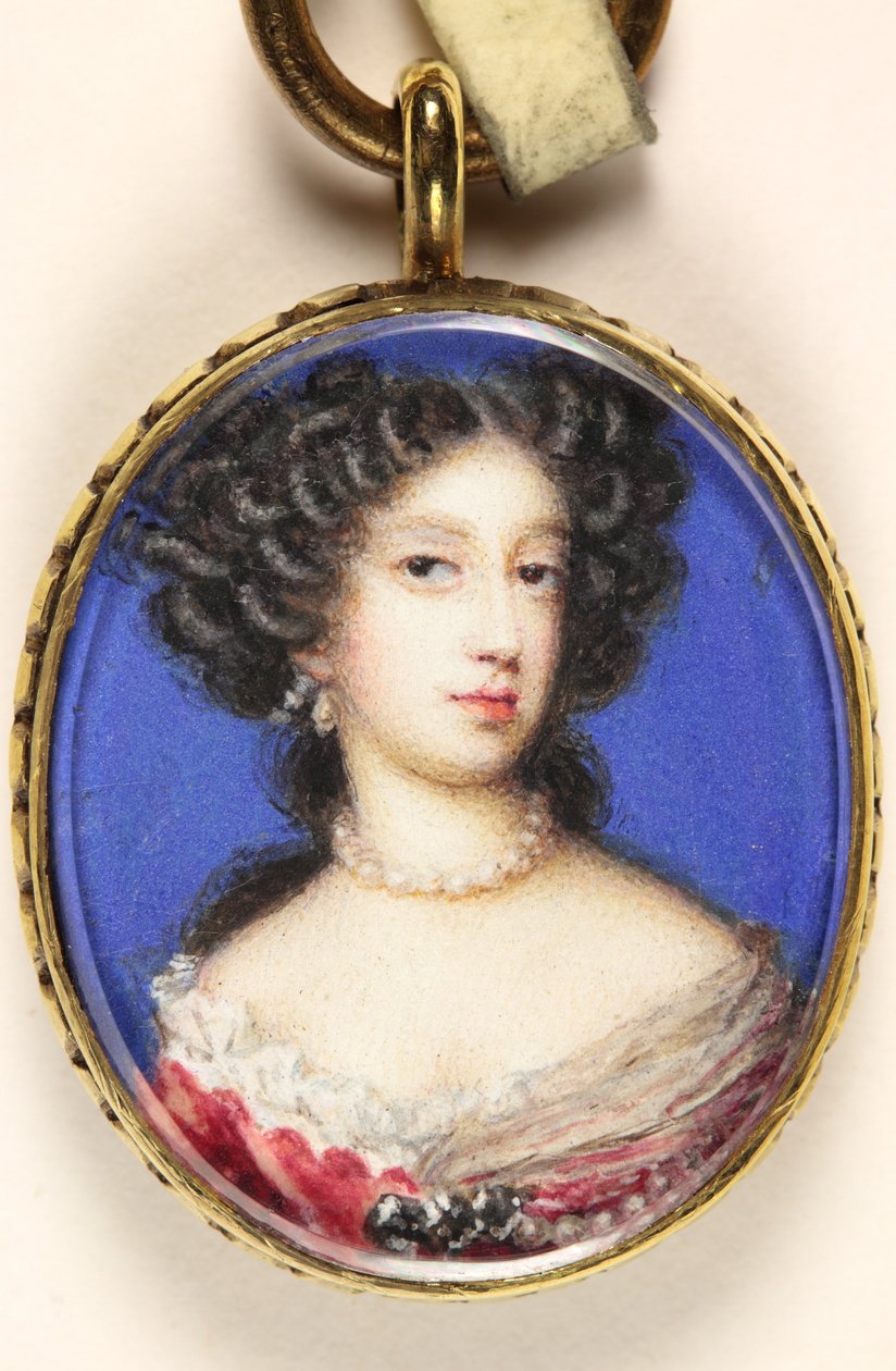 Mary Of Modena (akvarelli vellum) tekijältä Nicholas Dixon