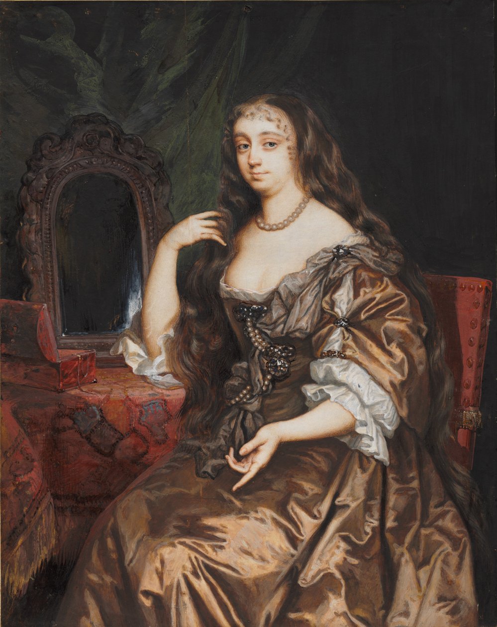 Yorkin herttuattaren Anne Hyden muotokuva n. 1662. tekijältä Nicholas Dixon