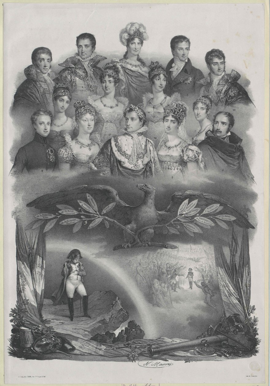 Ranskan keisari Napoleon I Bonaparte tekijältä Nicholas Eustache (after) Maurin