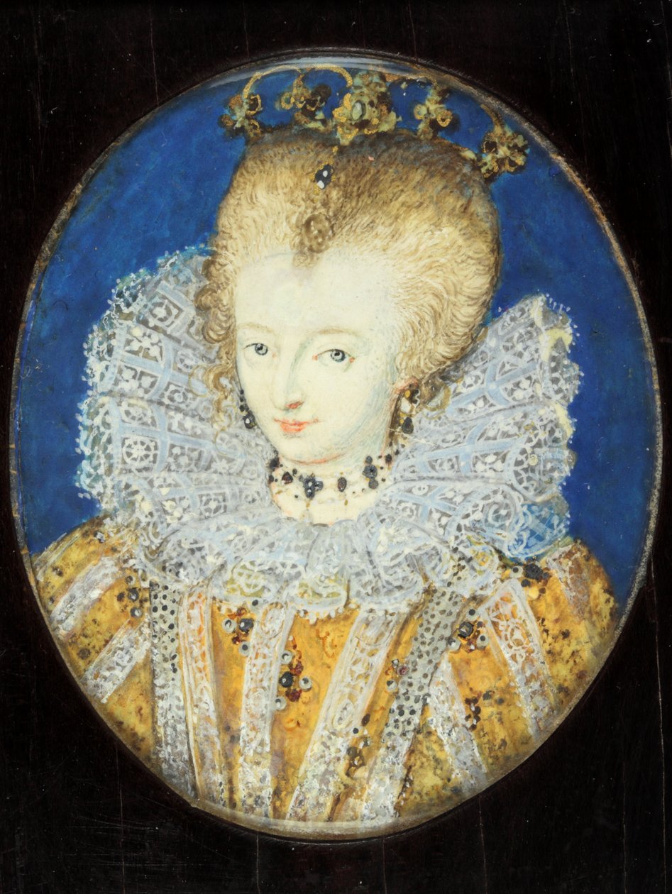 Nainen, joka on perinteisesti tunnistettu Elizabeth I:ksi, kun prinsessa (emali) tekijältä Nicholas Hilliard