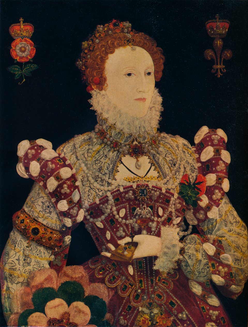 Elizabeth I, Englannin ja Irlannin kuningatar, 1574 tekijältä Nicholas Hilliard