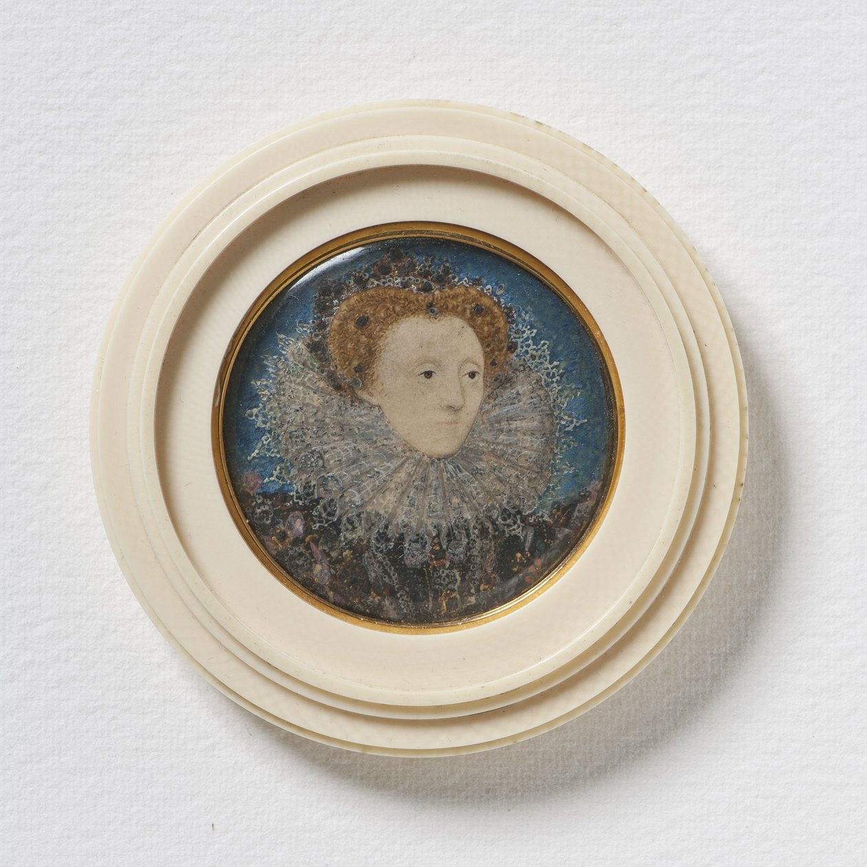 Elisabeth I, Englannin kuningatar, n. 1586–1587 (ilman vellum) tekijältä Nicholas Hilliard