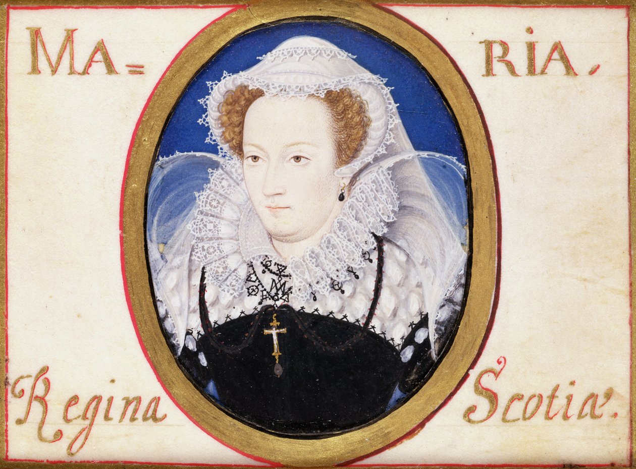 Maria Skotlannin kuningatar (1542-87) (guassi pergamentille) tekijältä Nicholas Hilliard