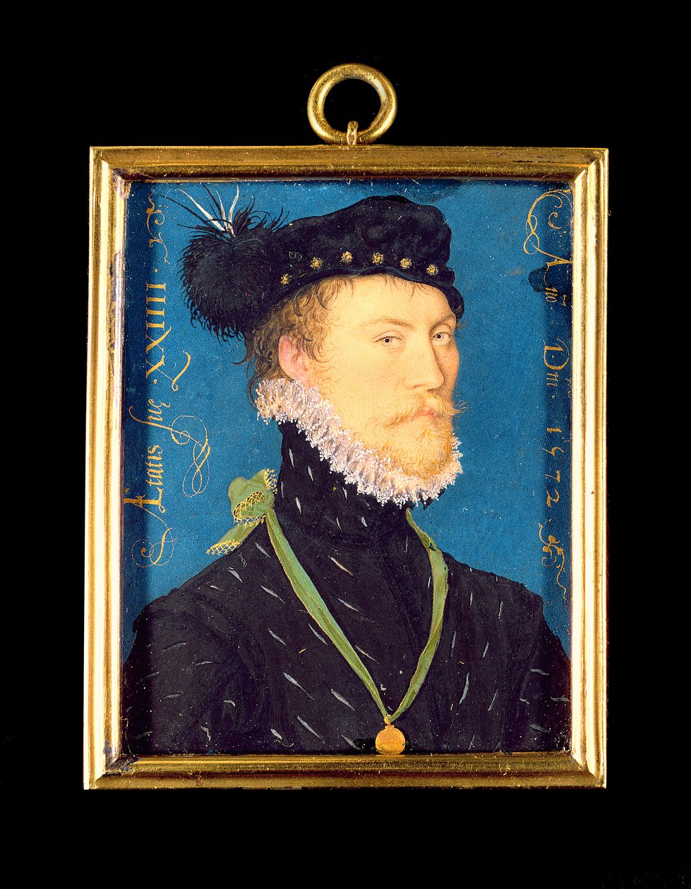 Muotokuva tuntemattomasta miehestä, iältään 24, 1572 (wc vellum) tekijältä Nicholas Hilliard