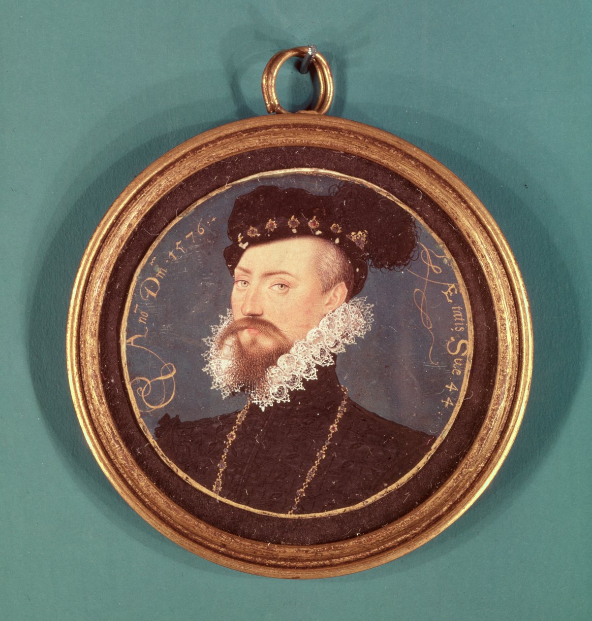 Robert Dudley, Leicesterin jaarli (n. 1532–1588) 1576 tekijältä Nicholas Hilliard