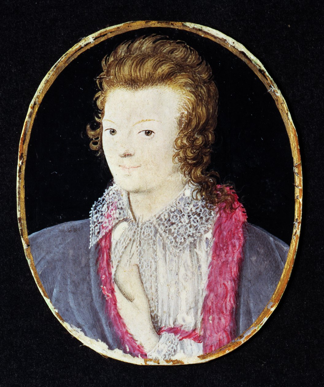 Tuntematon nuoriso, n. 1595 tekijältä Nicholas Hilliard